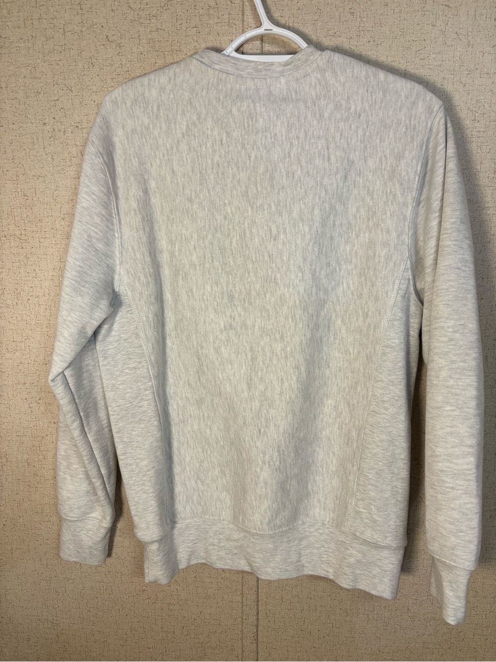 Ohio State Lightweight Crewneck Sweatshirt in Light Gray with Red Print - Picture 4 of 4